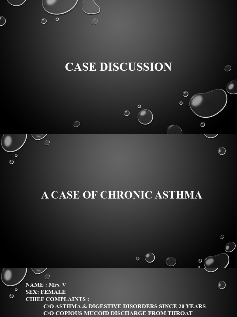Chronic Asthma Case Study Analysis | PDF | Asthma | Kidney