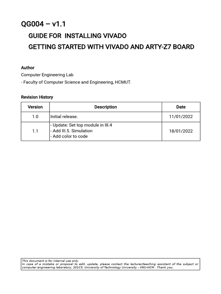 Vivado Installation Guide for Arty-Z7 | PDF | Installation (Computer ...