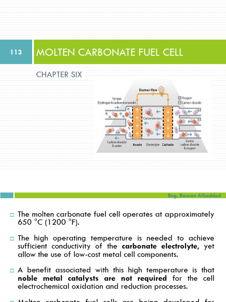 Molten Carbonate Fuel Cell: Chapter Six | PDF | Fuel Cell | Chemistry
