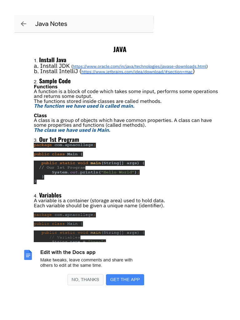 Java Notes | PDF | Integer (Computer Science) | Data Type