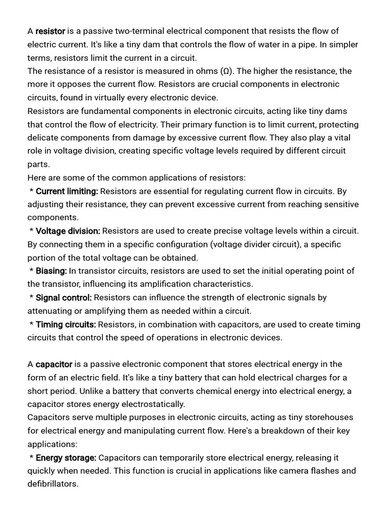 Basic electronic components pdf diode electronic component