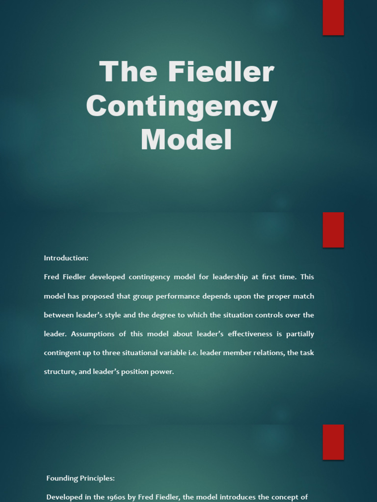 The Fiedler Contingency Model | PDF | Leadership | Social Psychology