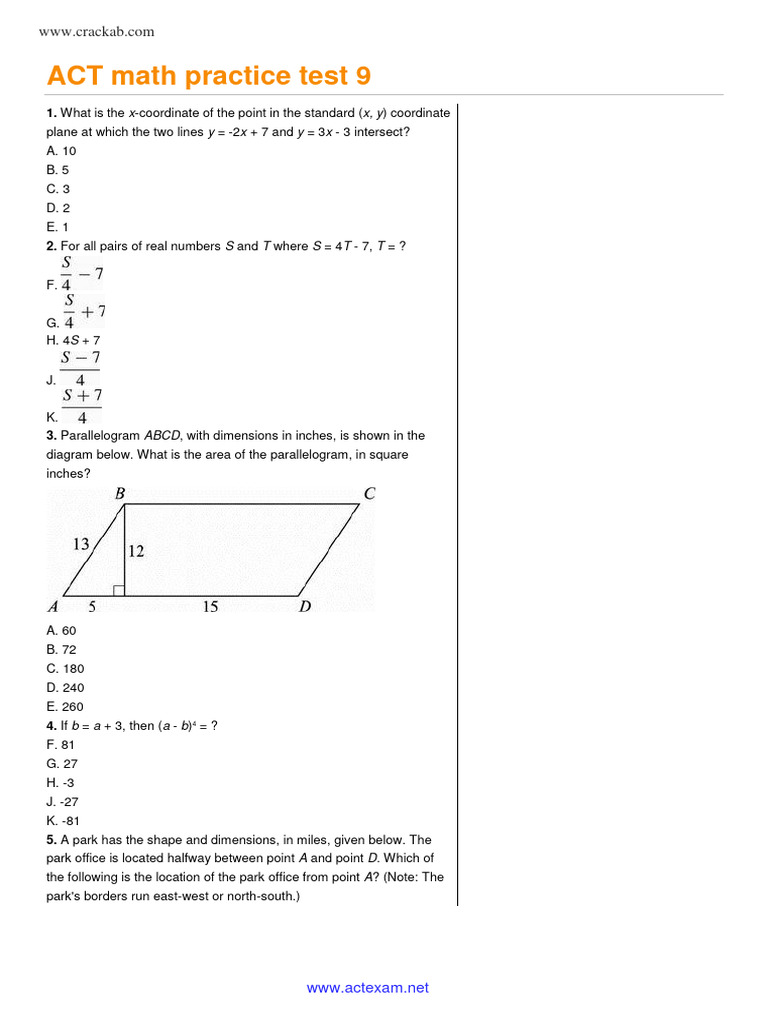 Math Test 9 | PDF | Triangle | Circle