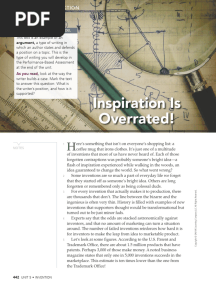 Inspiration Is Overrated! PDF