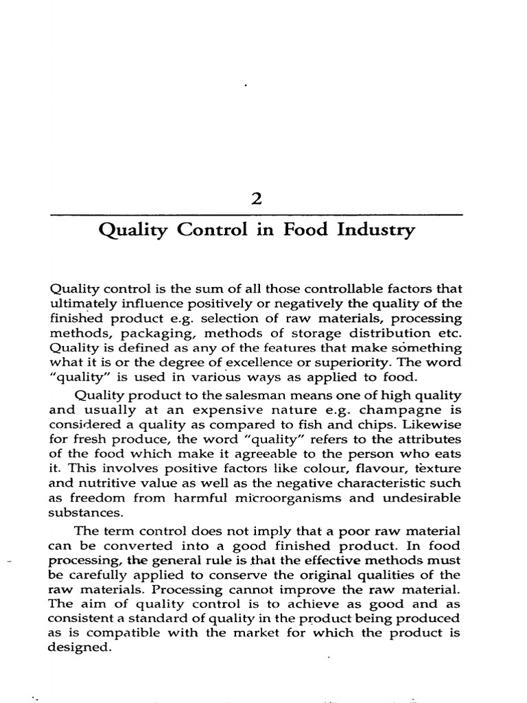 Quality Control In The Food Industry Pdf Ph Hazard Analysis And