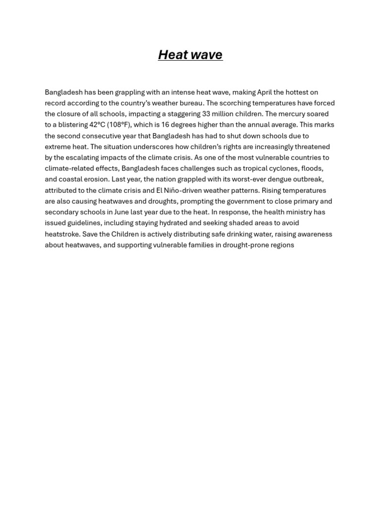 Heat Wave | PDF
