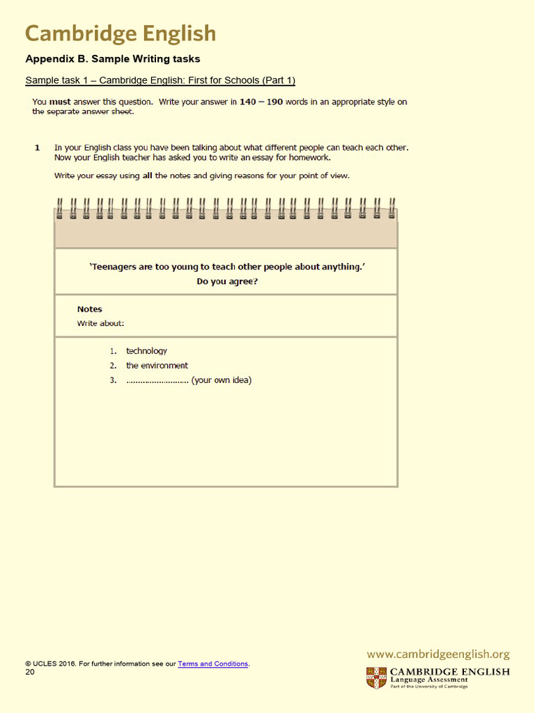 3 - B2 First Exam Sample Task | PDF