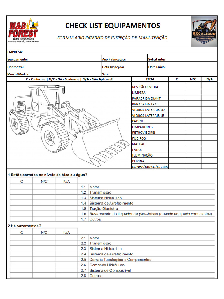 Check List Maquinas | PDF