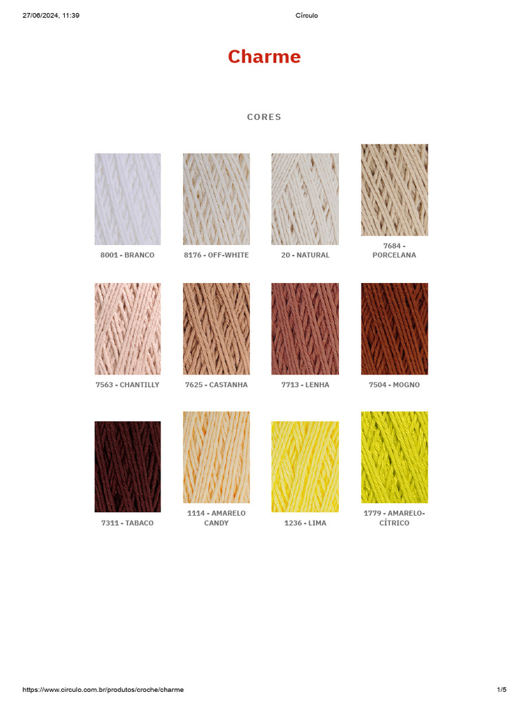 Tabela de Cores Linha Charme | PDF | Percepção visual | Arco-íris