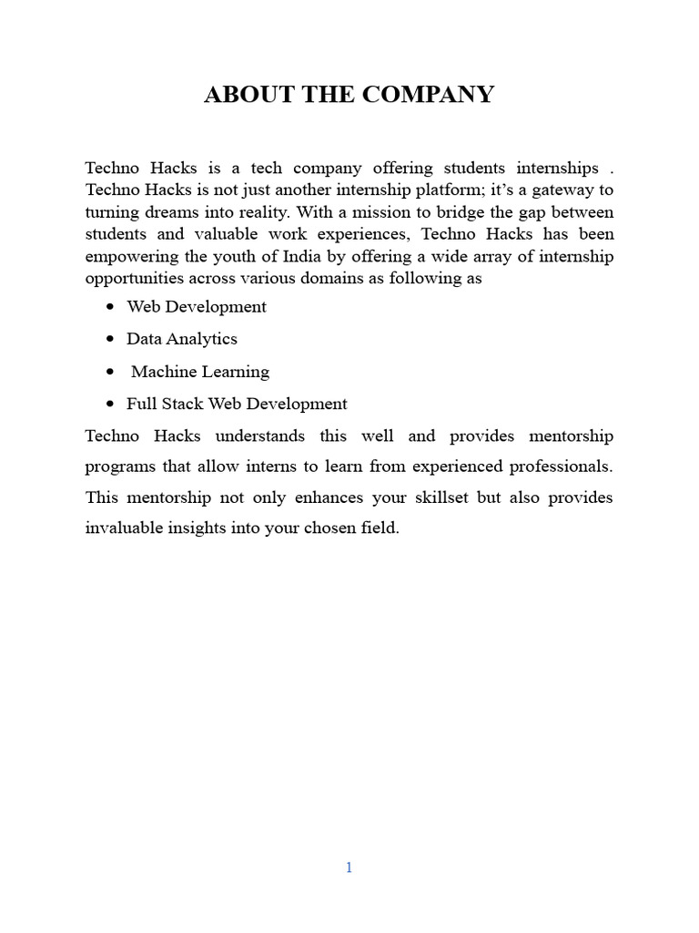 Tech Internships in Web Development | PDF | World Wide Web | Internet & Web