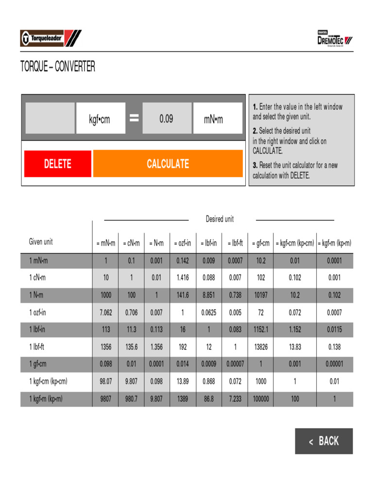 MHH_Torque_convertor | Download Free PDF | Units Of Measurement | Force