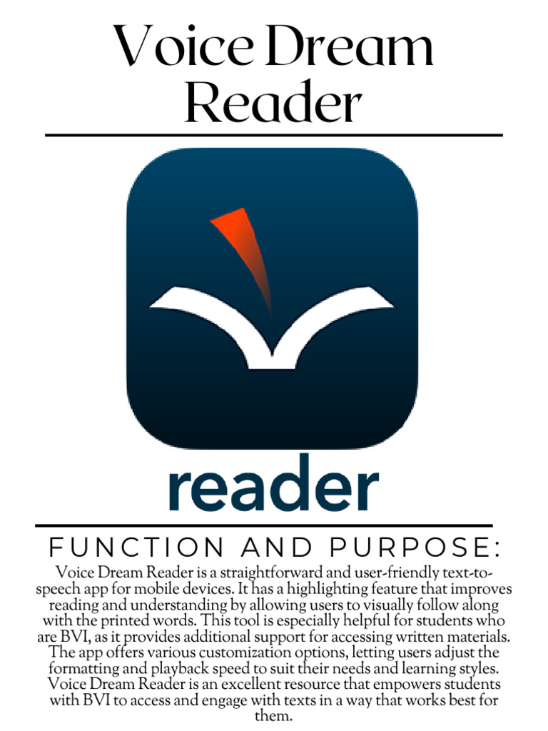 Voice Dream Reader: Text-to-Speech App Guide | PDF