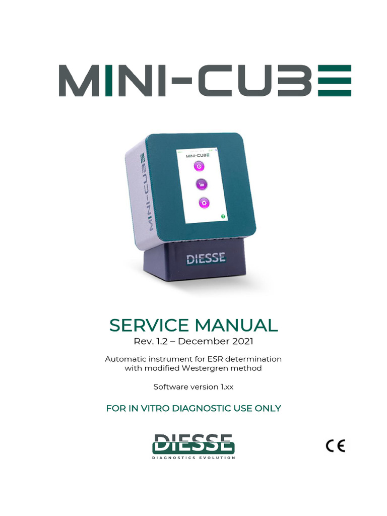 Mini-Cube ESR Service Manual | PDF | Usb Flash Drive | Medical Device