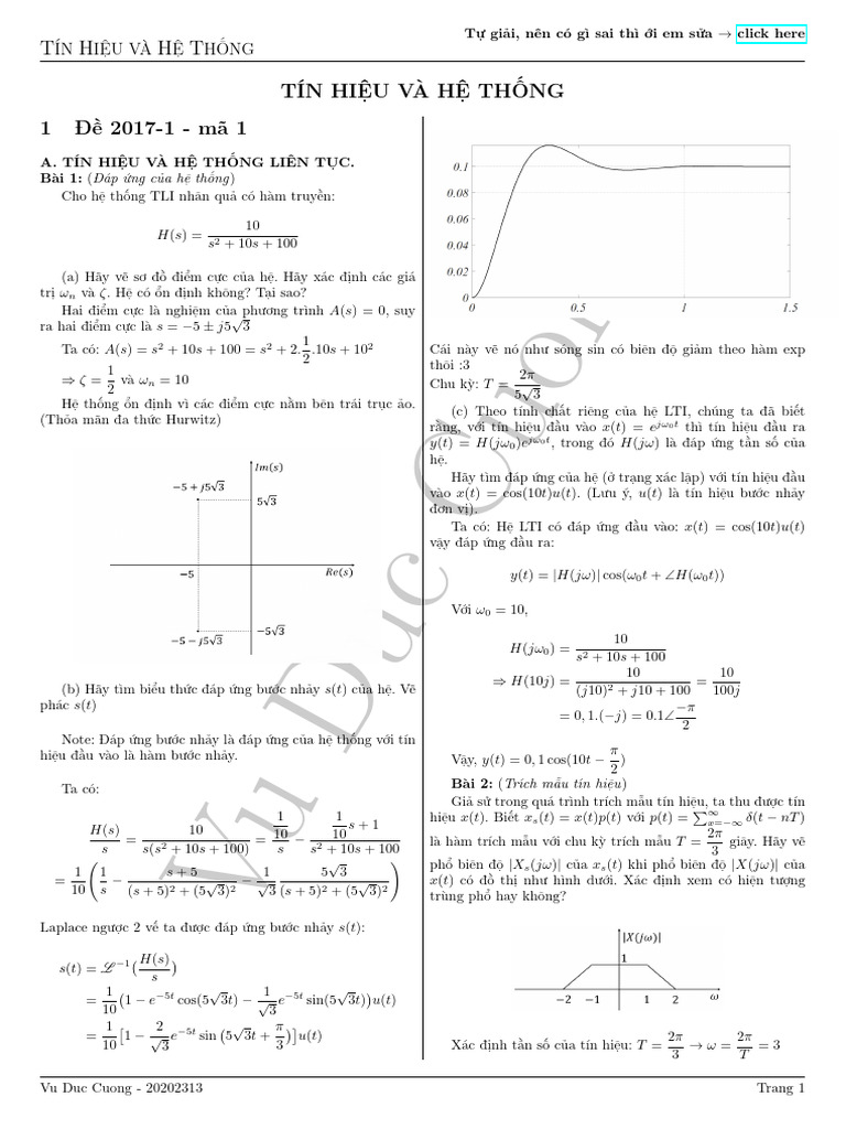 Tin Hieu Va He Thong | PDF