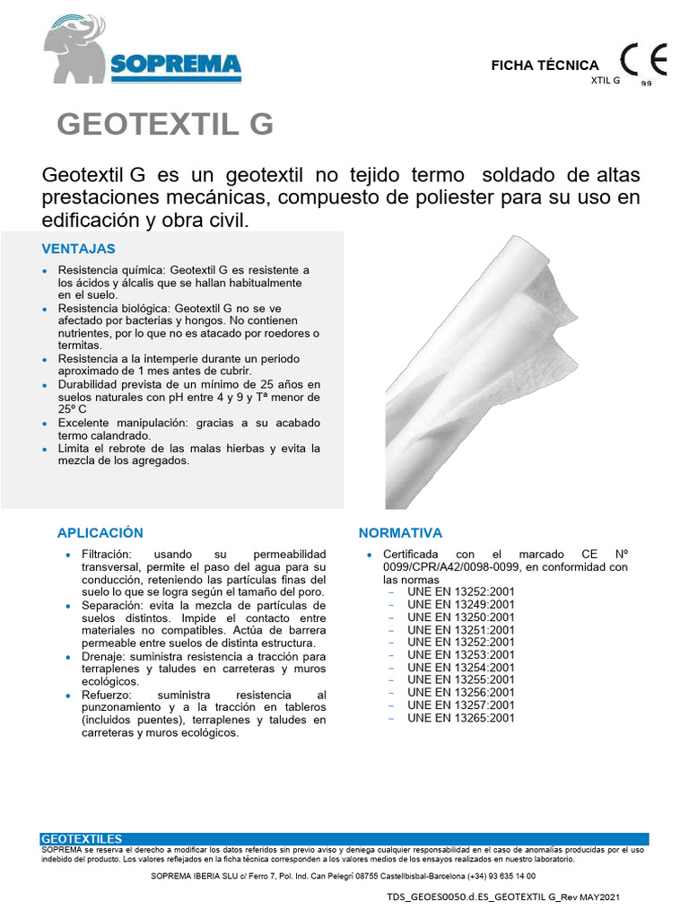 Usos del Geotextil Blanco G | PDF