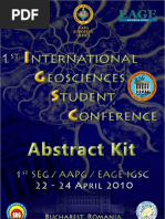 Download 1st International Geosciences Student Conferince 2010 - Abstract Kit by RockItScientist SN74594711 doc pdf