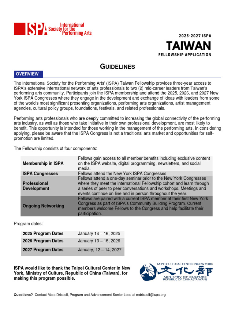 2025_2027_taiwan_fellowship_ | Download Free PDF | Taiwan