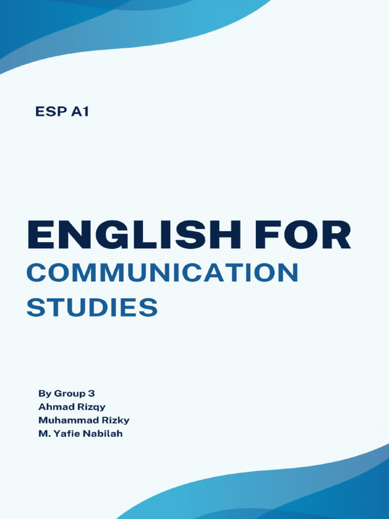 Module Group 3 Esp A1 English For Communication Studies Pdf