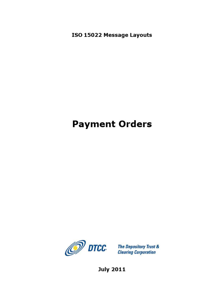 ISO 15022 MT543 Payment Orders Guide | PDF | Payments | Economies