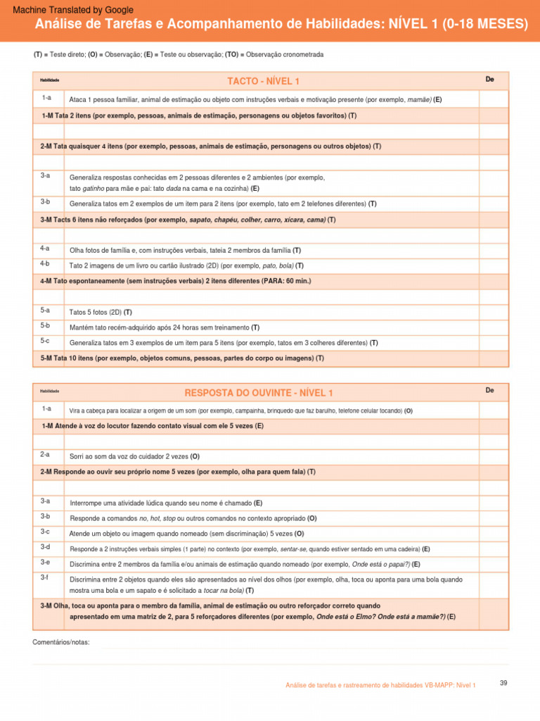 Discriminação de Tatos em Crianças | PDF | Pronome | Adjetivo