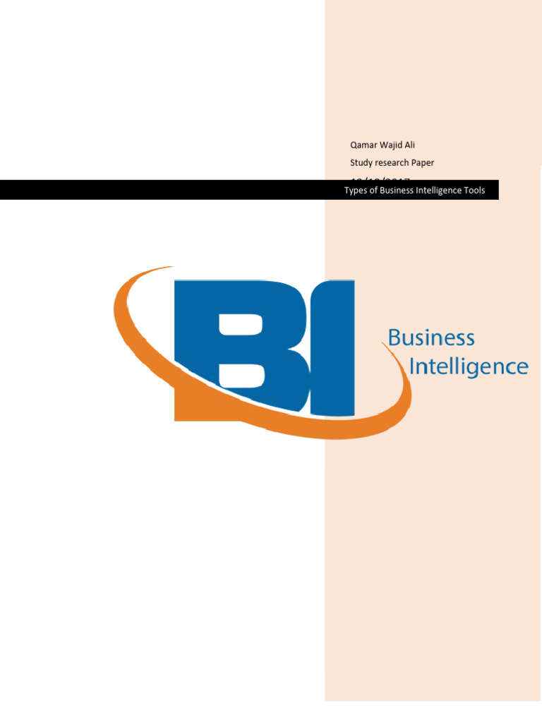 Overview of Business Intelligence Tools | PDF | Business Intelligence ...