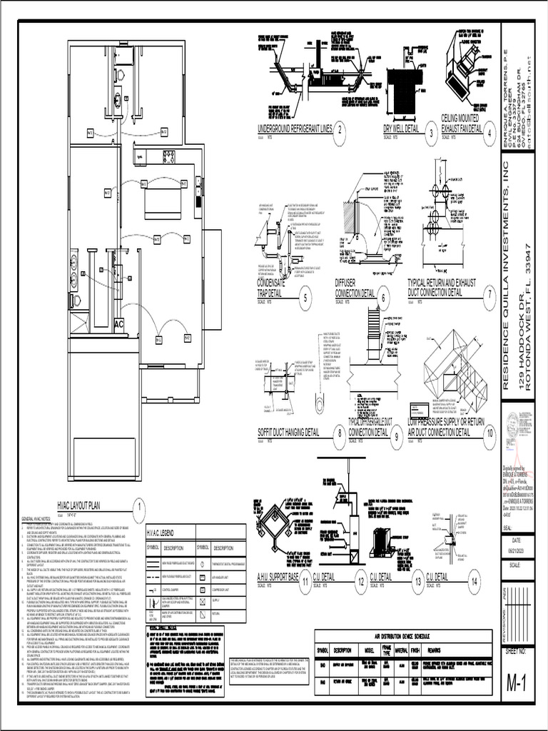 HVAC Duct Layout and Specifications | PDF | Duct (Flow ...