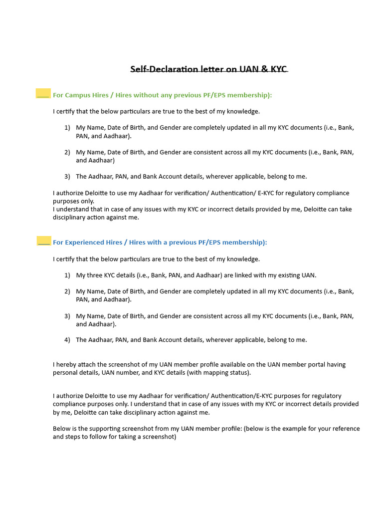 Tinywow - Self Declaration Letter (1) - 11912793 | PDF