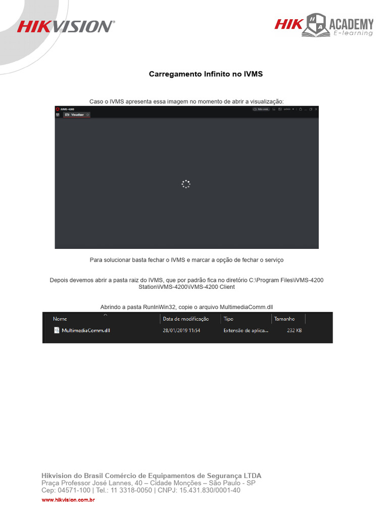 Solução para Carregamento Infinito no IVMS | PDF