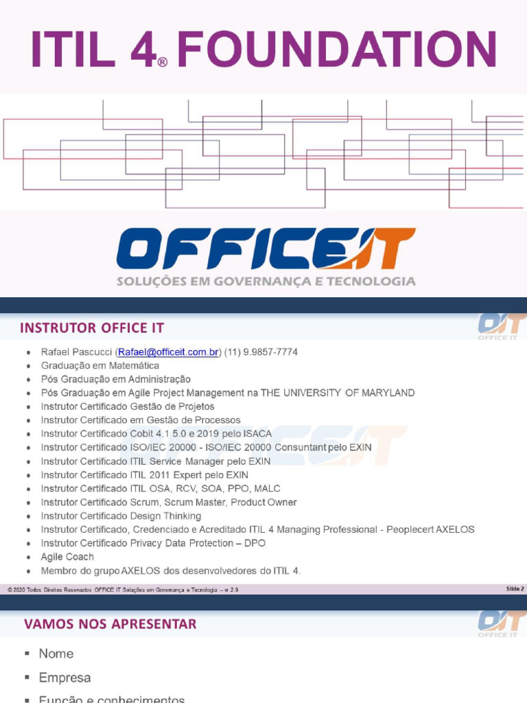 Office It Itil 4 Foundation - Remoto VR 2.0 | PDF