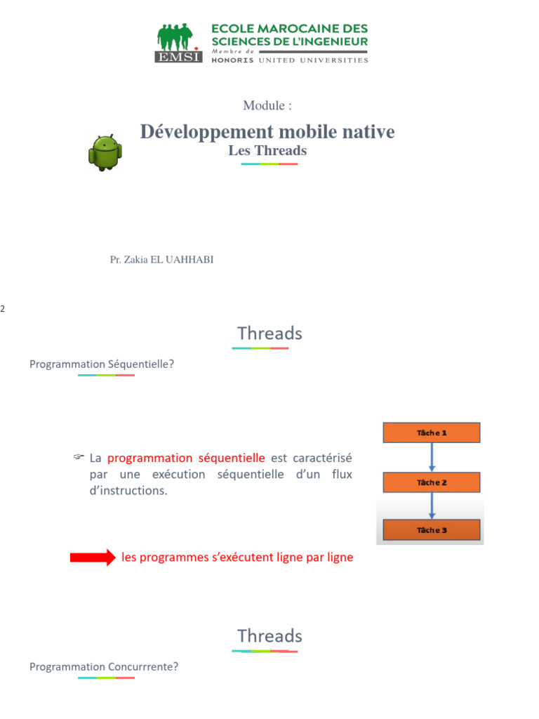 Utilisation des Threads en Android | PDF | Thread (informatique ...