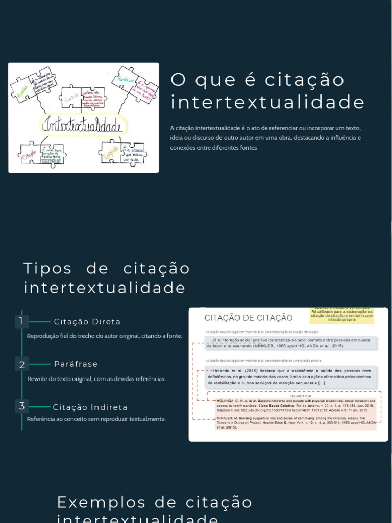Citação e Intertextualidade: Conceitos e Exemplos | PDF | Citação ...