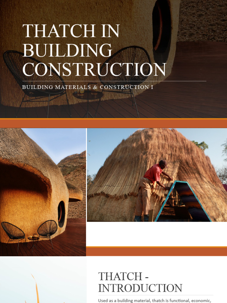 Thatch in Building Construction | PDF | Roof | Building Engineering