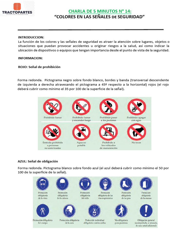Colores En Las Senales De Seguridad Pdf