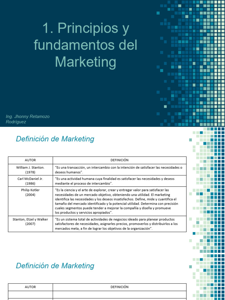 Tema #1. Principios y Fundamentos Del Marketing | PDF | Marketing ...