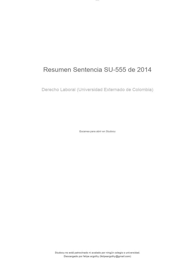 Resumen Sentencia Su 555 de 2014 | PDF | Jurisdicción | Juez