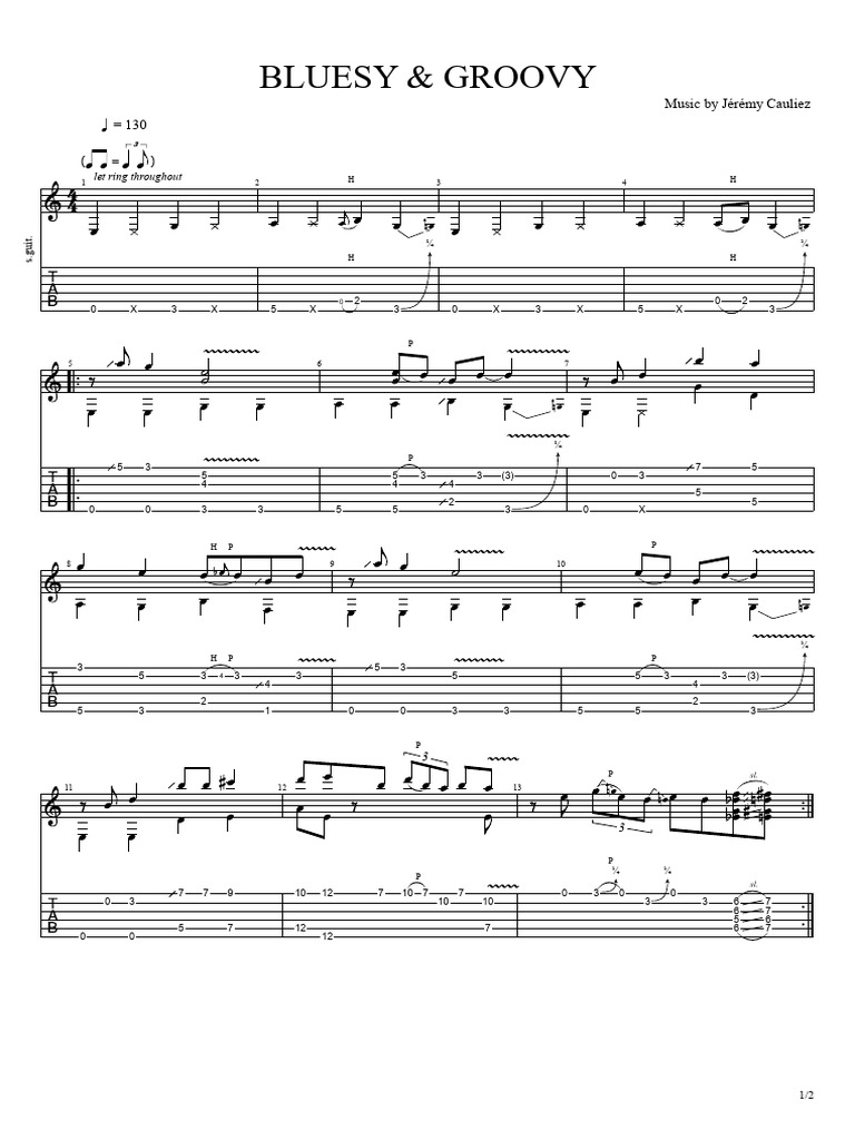 Bluesy & Groovy Music Sheet | PDF