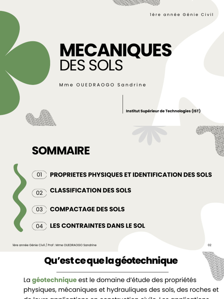 Propriétés et classification des sols en géotechnique | PDF | Matériaux ...