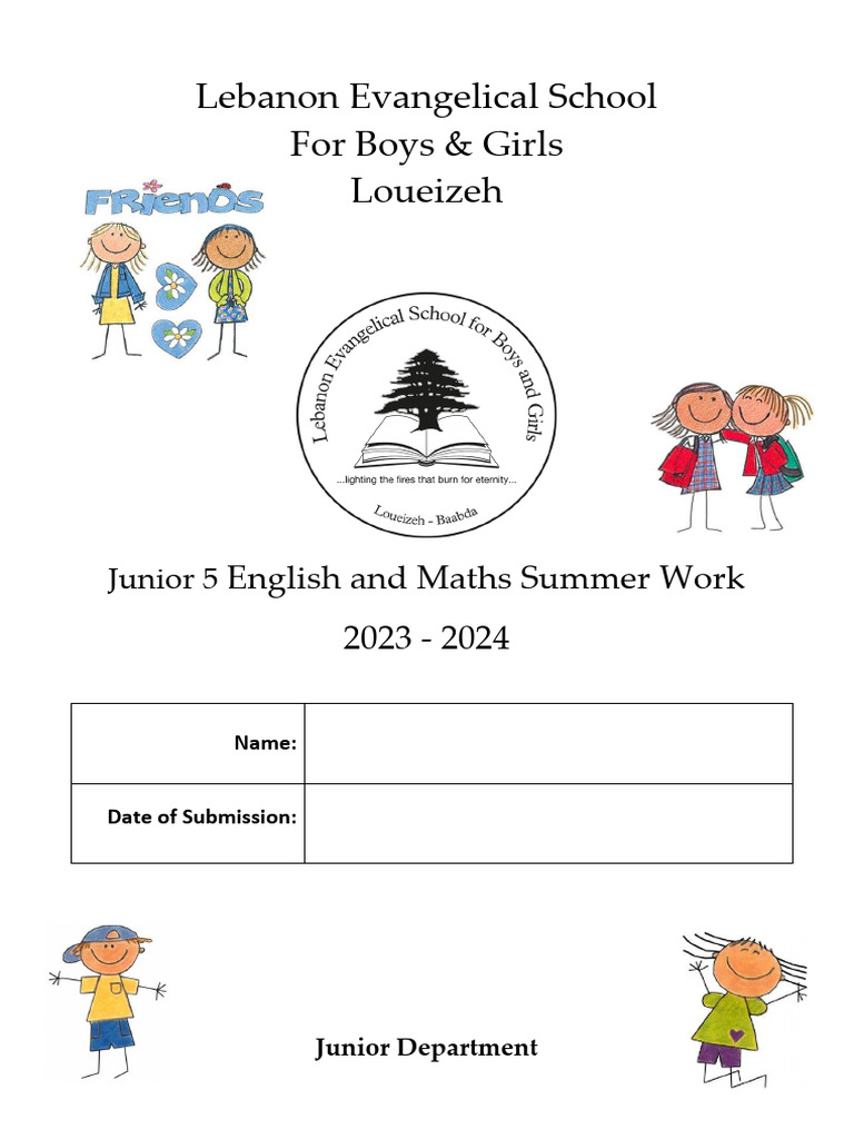 Junior 5 Summer English & Maths Work | PDF | Giraffe | Ford Motor Company