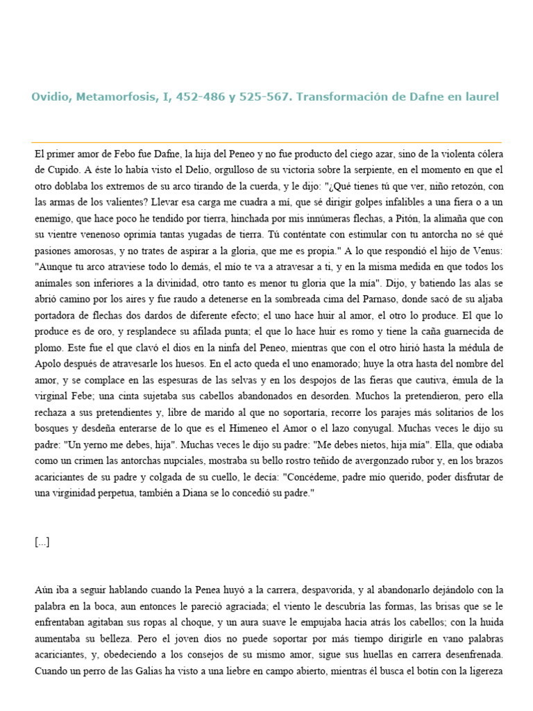 Dafne y Apolo | PDF | Cupido