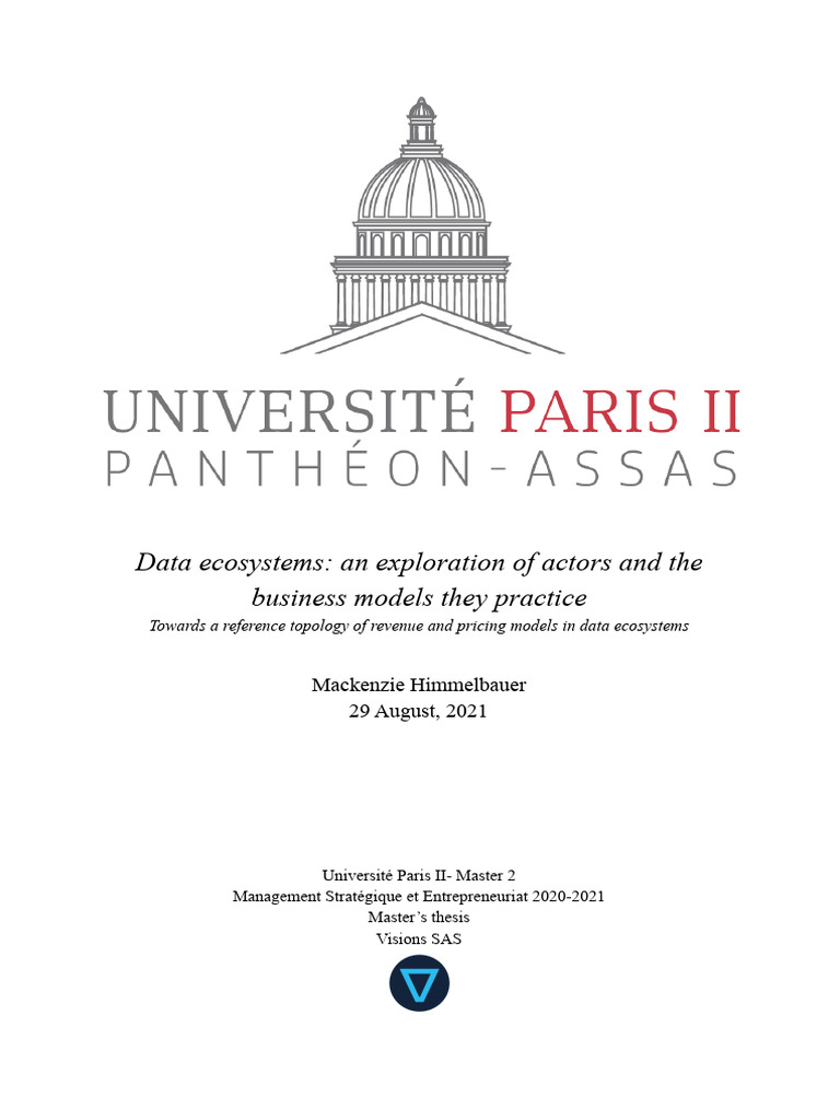 Visions Thesis Business Models In Data Ecosystems V2 Download Free