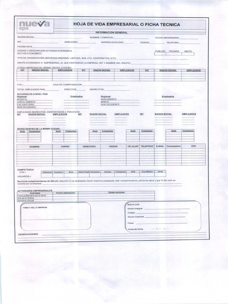 FICHA TECNICA CREACION EMPRESA (2) | Descargar gratis PDF | Economias ...