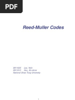 Reed-Muller Codes: 8911635 Lee, Yelin 8911613 Hou, Xin-Anne National Chiao Tung University