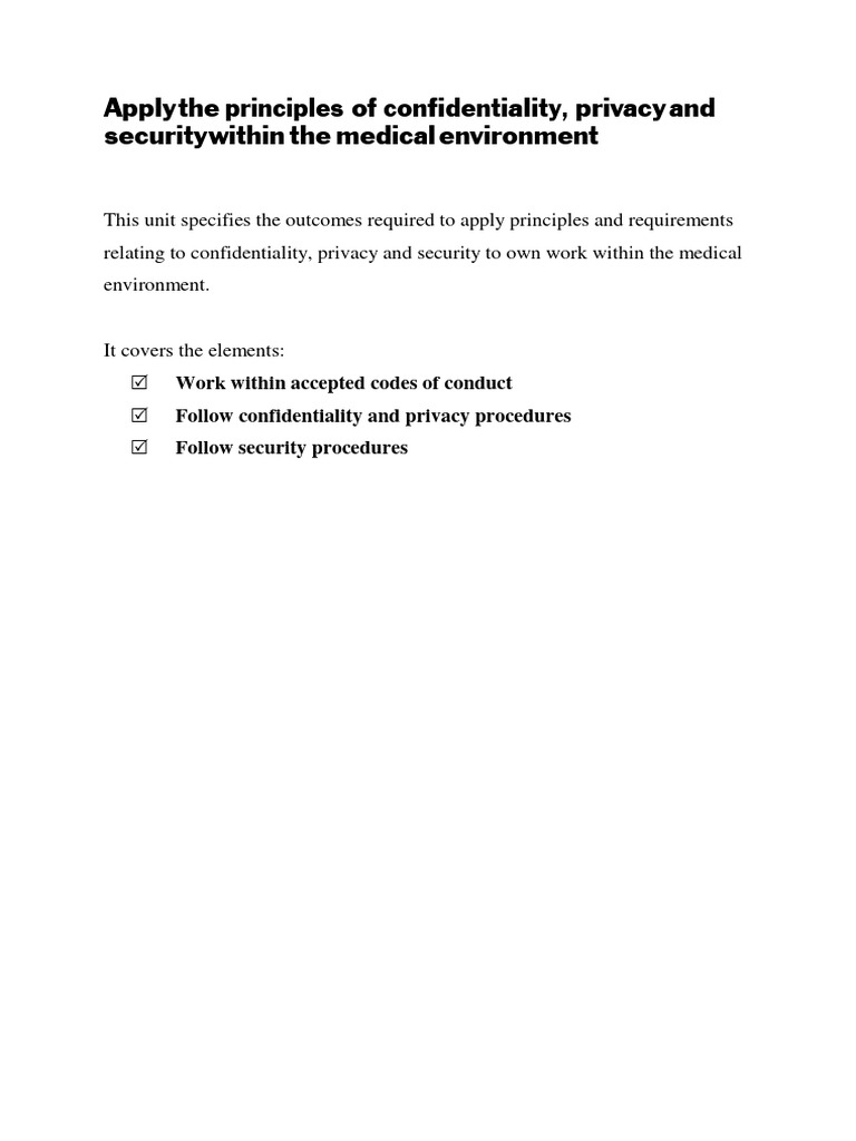 Lesson 8 apply the principles of confidentiality download free pdf