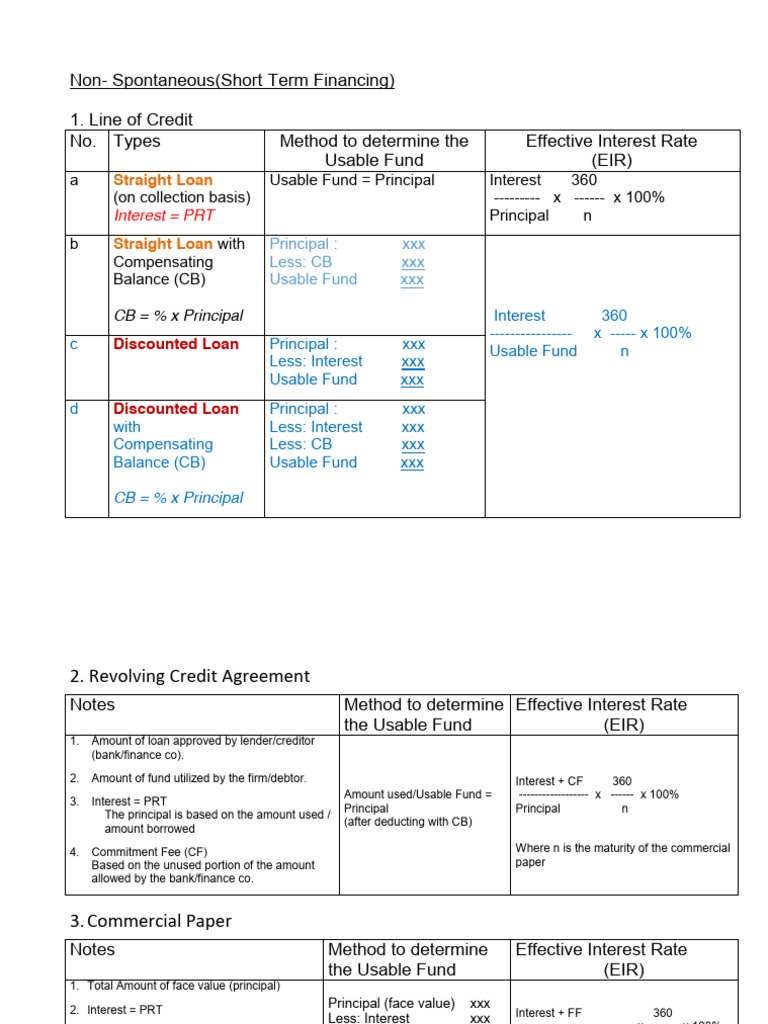 STF Formula | Download Free PDF | Debt | Interest