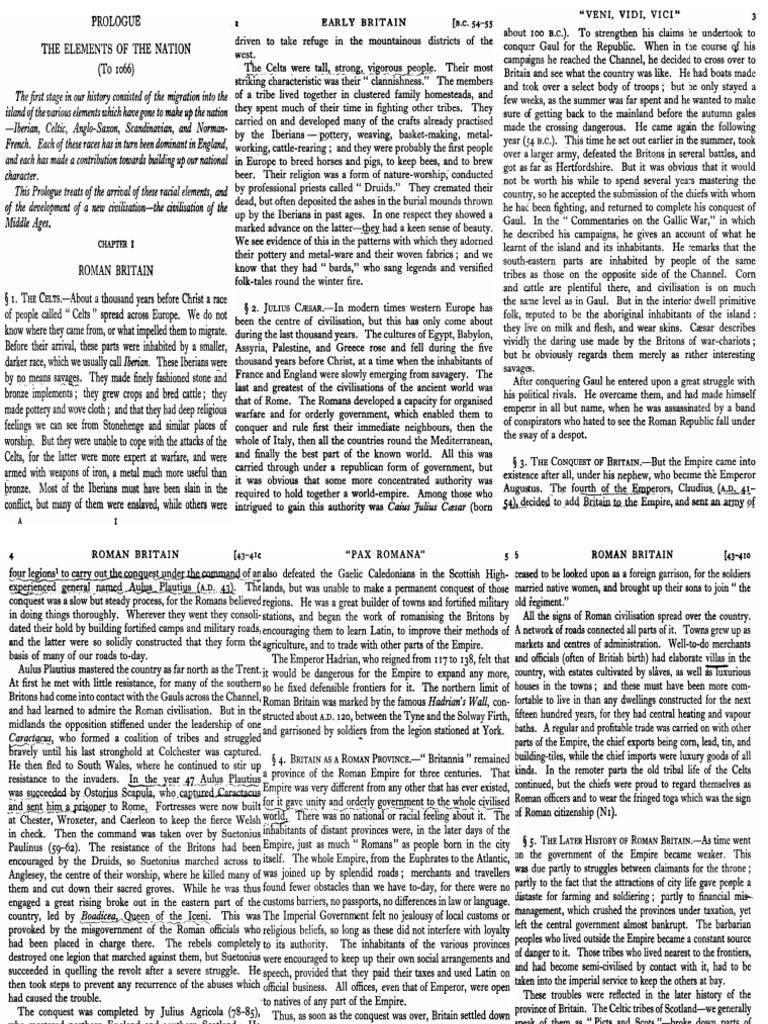 History Of England Summary PDF