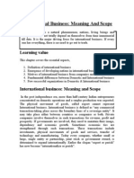 1-International Business- Meaning & Scope