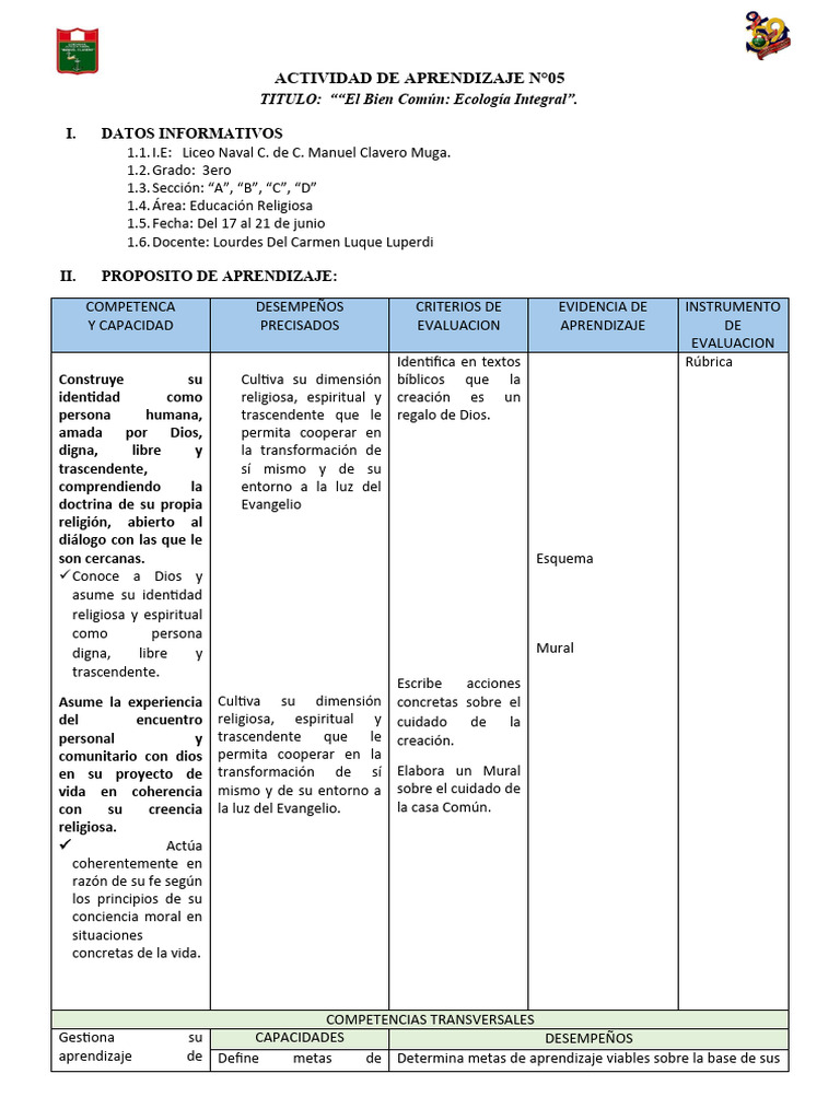 Ada 5 3ero Iibim | PDF | Aprendizaje