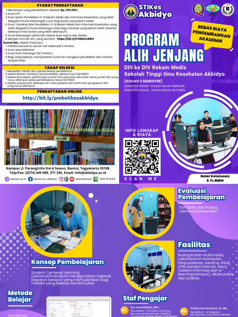 Brosur PMB RPL Div Manajemen Informasi Kesehatan Ta 2023-2024 10812 | PDF