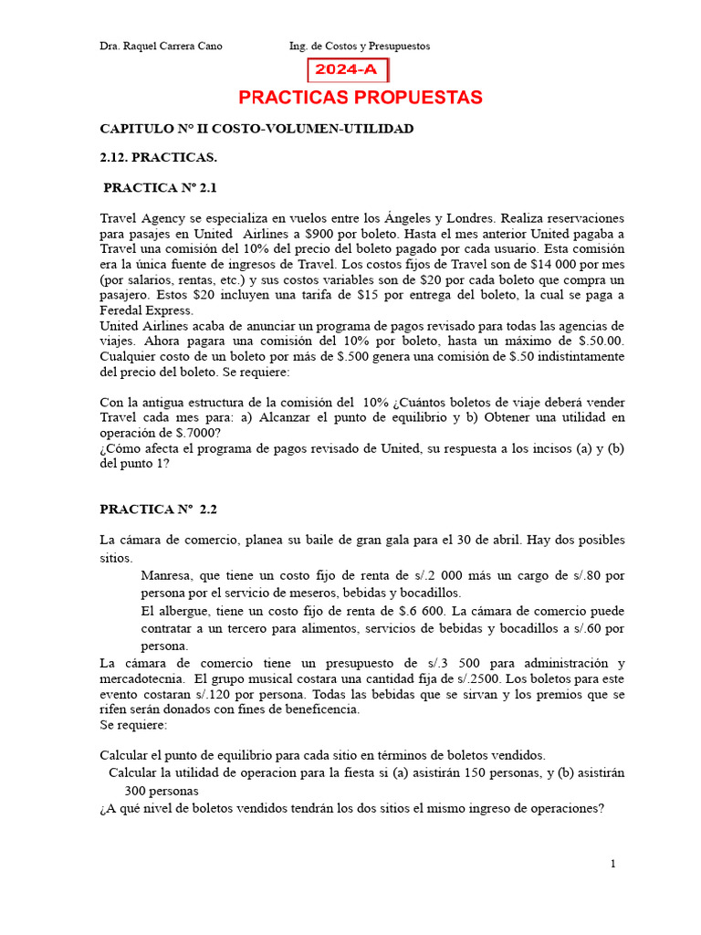 2.2 Cap 2 - Problemas | PDF | Presupuesto