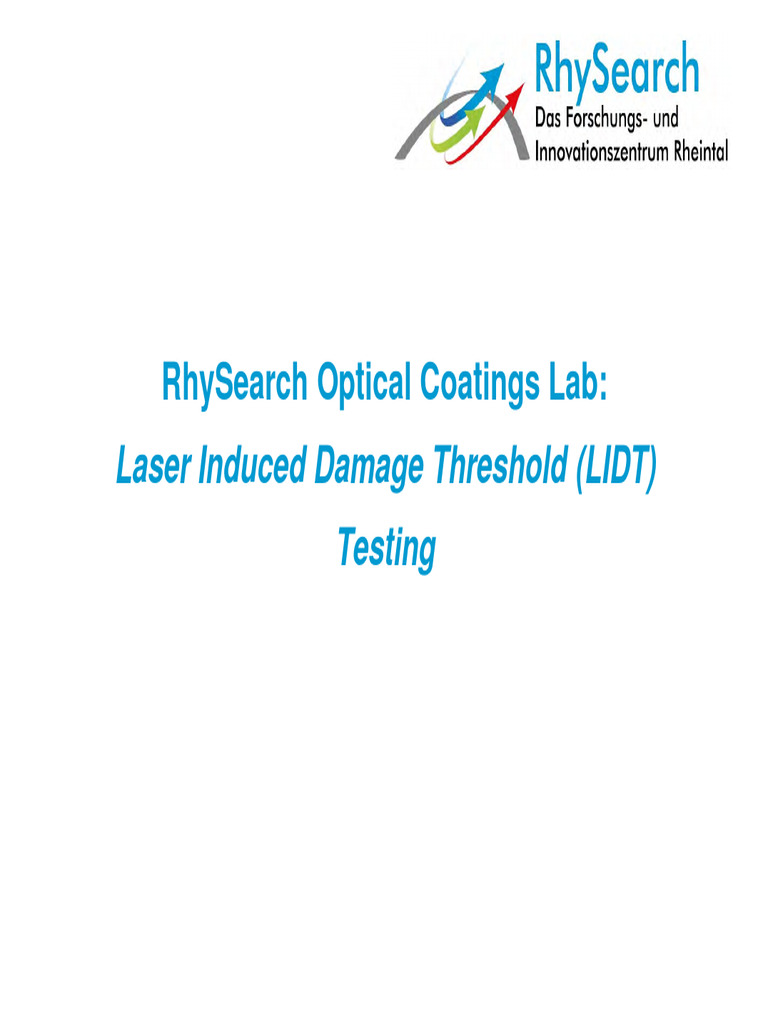 ###PPT LIDT Faq 02.2020 | PDF | Laser | Optics